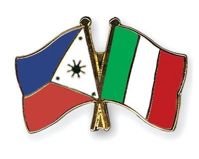 Fahnen Pins Philippinen Italien