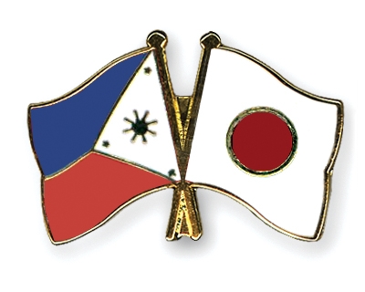 Fahnen Pins Philippinen Japan