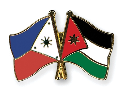 Fahnen Pins Philippinen Jordanien