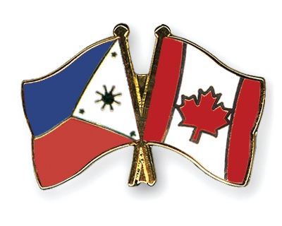 Fahnen Pins Philippinen Kanada