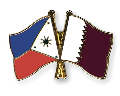 Fahnen Pins Philippinen Katar