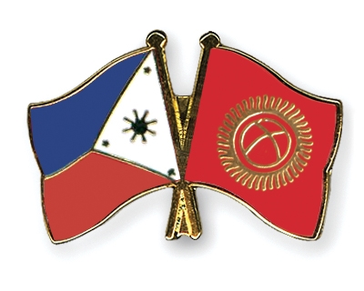 Fahnen Pins Philippinen Kirgisistan