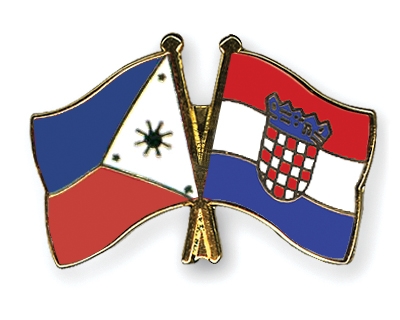 Fahnen Pins Philippinen Kroatien