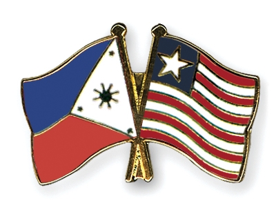 Fahnen Pins Philippinen Liberia