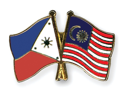 Fahnen Pins Philippinen Malaysia