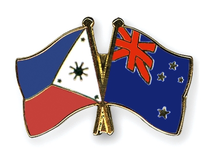 Fahnen Pins Philippinen Neuseeland