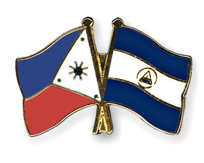 Fahnen Pins Philippinen Nicaragua