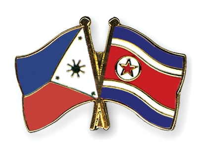 Fahnen Pins Philippinen Nordkorea