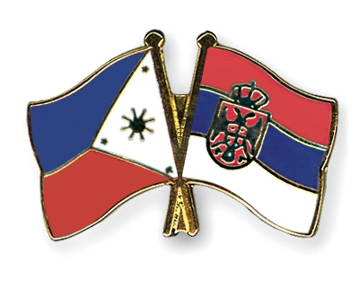 Fahnen Pins Philippinen Serbien