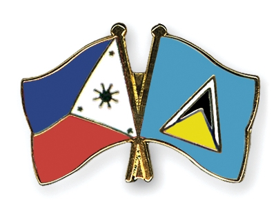 Fahnen Pins Philippinen St-Lucia