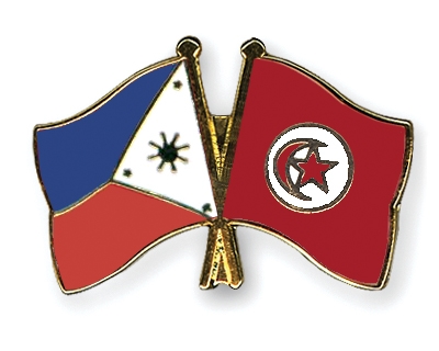 Fahnen Pins Philippinen Tunesien