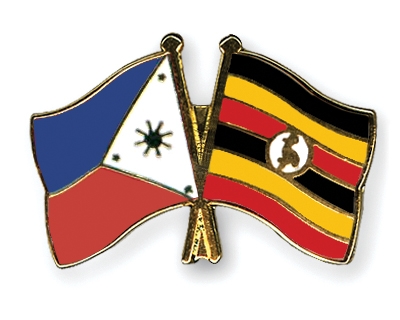 Fahnen Pins Philippinen Uganda