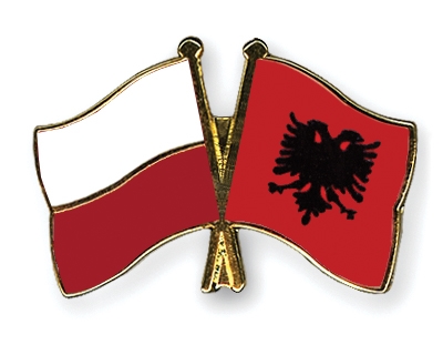 Fahnen Pins Polen Albanien