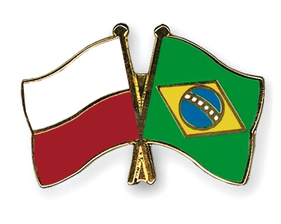 Fahnen Pins Polen Brasilien