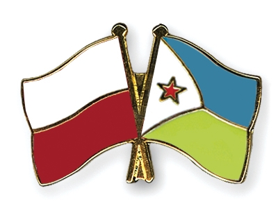 Fahnen Pins Polen Dschibuti