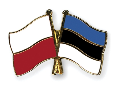 Fahnen Pins Polen Estland