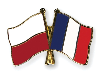 Fahnen Pins Polen Frankreich