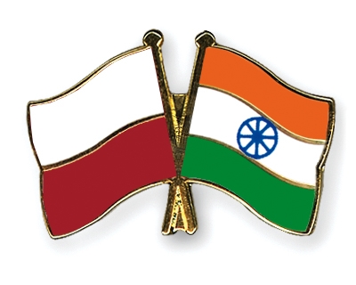 Fahnen Pins Polen Indien