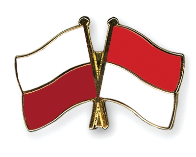 Fahnen Pins Polen Indonesien