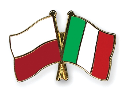 Fahnen Pins Polen Italien