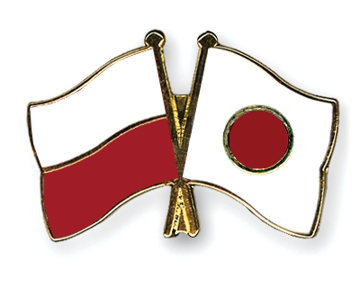 Fahnen Pins Polen Japan