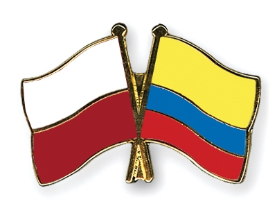 Fahnen Pins Polen Kolumbien