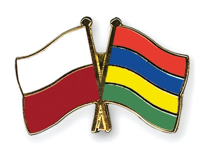 Fahnen Pins Polen Mauritius