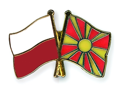 Fahnen Pins Polen Mazedonien