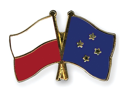 Fahnen Pins Polen Mikronesien