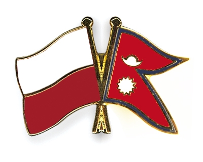Fahnen Pins Polen Nepal