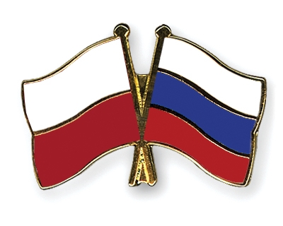 Fahnen Pins Polen Russland