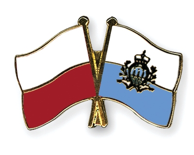 Fahnen Pins Polen San-Marino