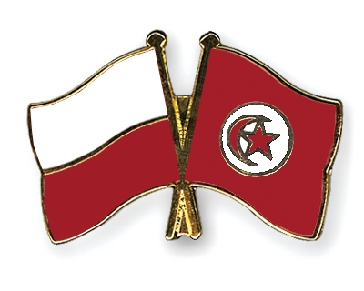 Fahnen Pins Polen Tunesien