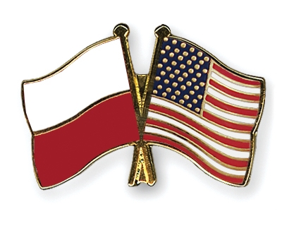 Fahnen Pins Polen USA
