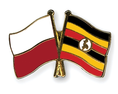 Fahnen Pins Polen Uganda