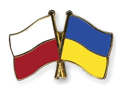 Fahnen Pins Polen Ukraine