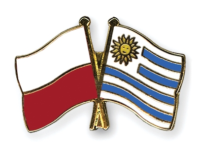Fahnen Pins Polen Uruguay