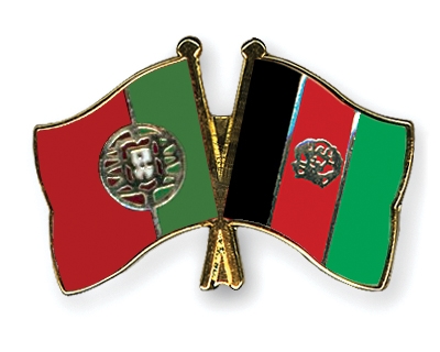 Fahnen Pins Portugal Afghanistan