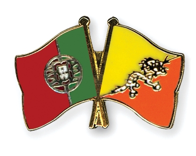 Fahnen Pins Portugal Bhutan