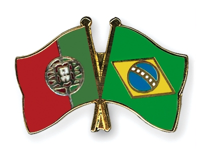 Fahnen Pins Portugal Brasilien