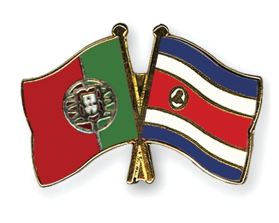 Fahnen Pins Portugal Costa-Rica