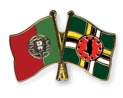 Fahnen Pins Portugal Dominica