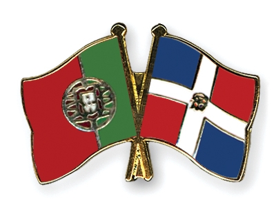 Fahnen Pins Portugal Dominikanische-Republik