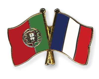 Fahnen Pins Portugal Frankreich