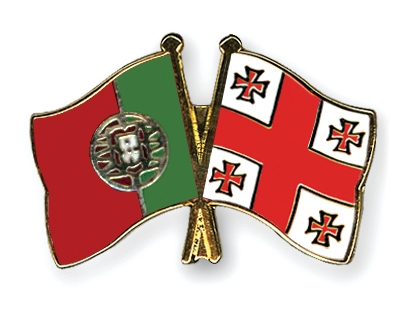 Fahnen Pins Portugal Georgien