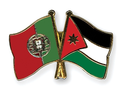Fahnen Pins Portugal Jordanien