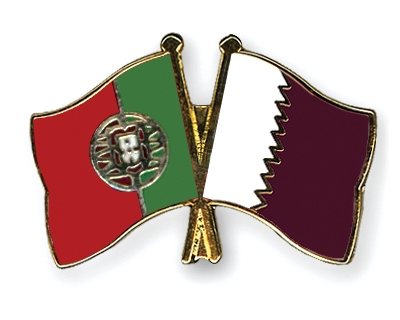 Fahnen Pins Portugal Katar