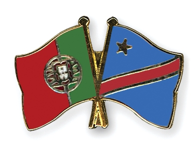Fahnen Pins Portugal Kongo-Demokratische-Republik