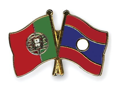 Fahnen Pins Portugal Laos