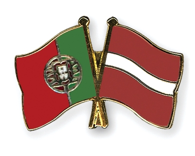 Fahnen Pins Portugal Lettland
